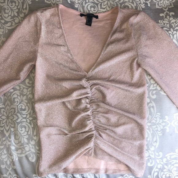 F21 pink sparkly top - Picture 2 of 3